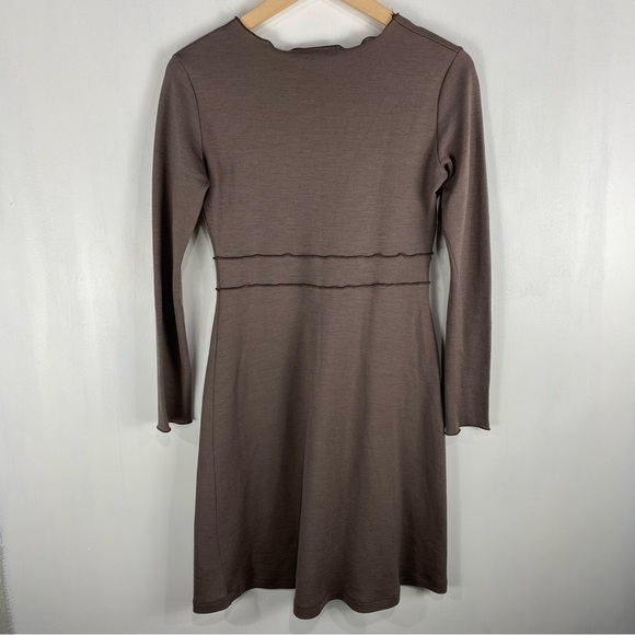 Elise Gug Wool Blend Essential Classic Long Sleeve Slip Pullover Mini Dress 38 - Picture 5 of 5